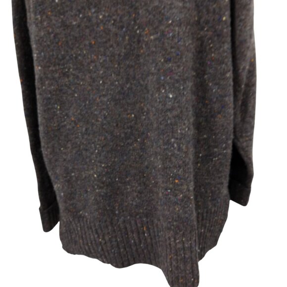 Vintage Express 100% Wool Gray Tweed Tunic Turtleneck Sweater Size M 90s Y2K - Picture 11 of 12